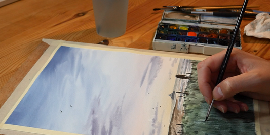 peinture d'une aquarelle originale par une artiste normande