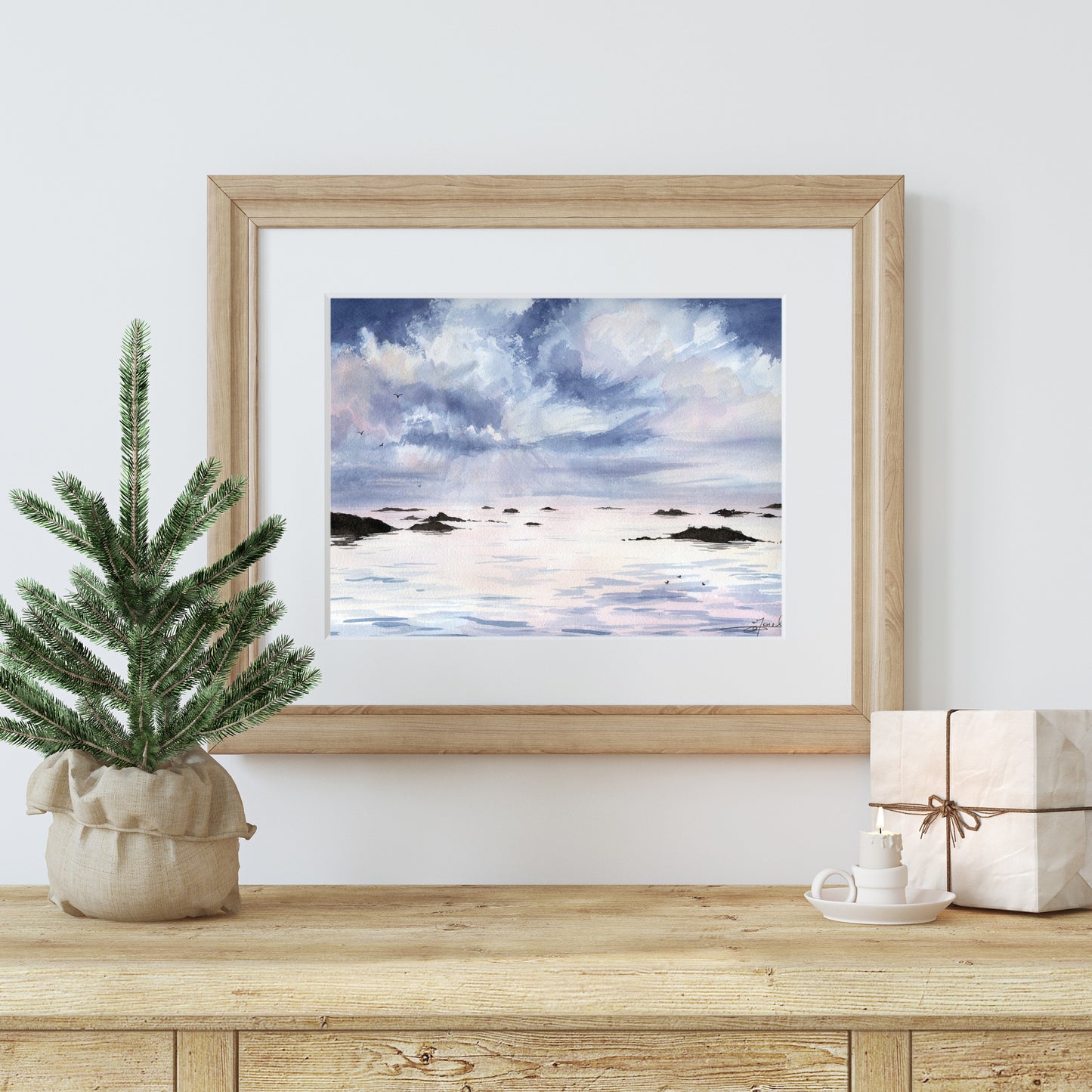 Du violet et du rose sur l'eau