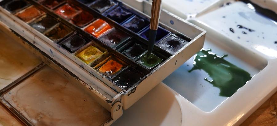 Couleur aquarelle.