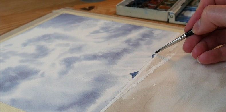 Aquarelle du Mont-Saint-Michel.