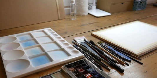 Matériel de dessin pour l'aquarelle.