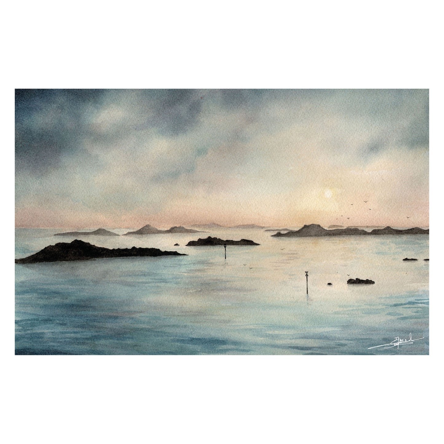 Dawn between the islets