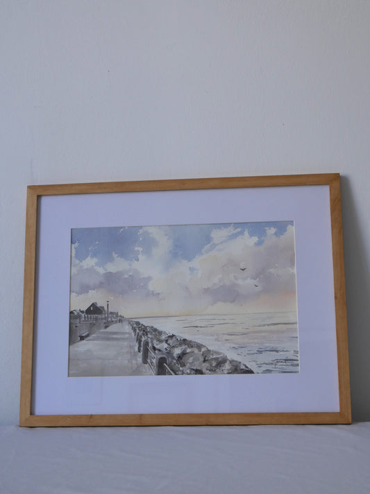 La digue d'Hauteville-sur-mer