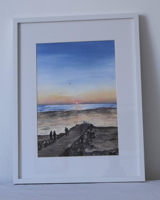 Coucher de soleil à la cale